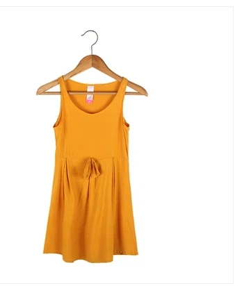 Pakaian Mini Tanpa Lengan Warna Solid